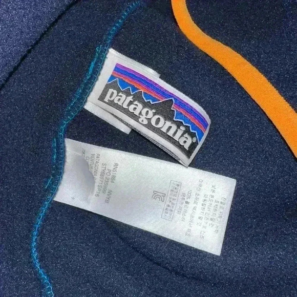 Patagonia Synchilla Fleece Pullover Blue Black XXL Youth - Picture 10 of 13